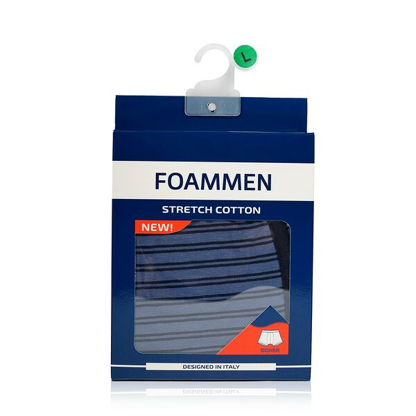 Мужские трусы-боксеры Foammen Fo90509, синие в полоску, L