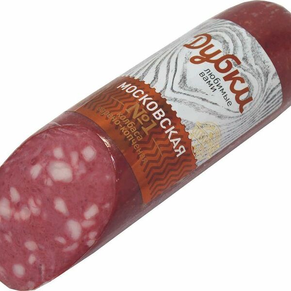 Колбаса варено-копченая Дубки Московская 300г