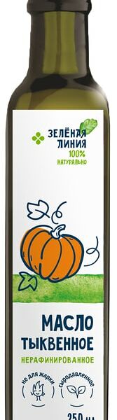 Масло Зеленая линия тыквенное нерафинированное 250мл