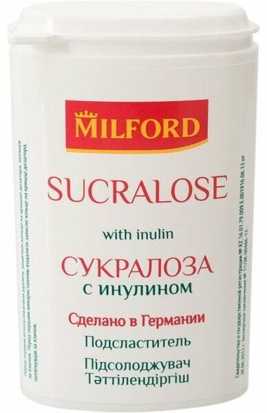 Подсластитель cукралоза Milford с инулином № 370 таблеток