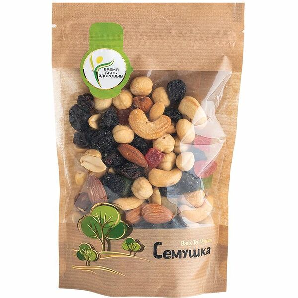 Смесь орехов Семушка жареных сладкая с цукатами, 110г