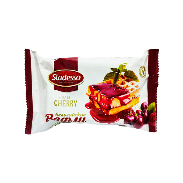 Вафли Sladesso Бельгийские со вкусом вишни 75 г