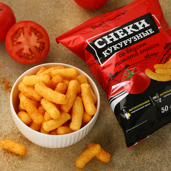 Снеки кукурузные со вкусом томат спайси МясновЪ Буфет от КуулКлевер 50 г