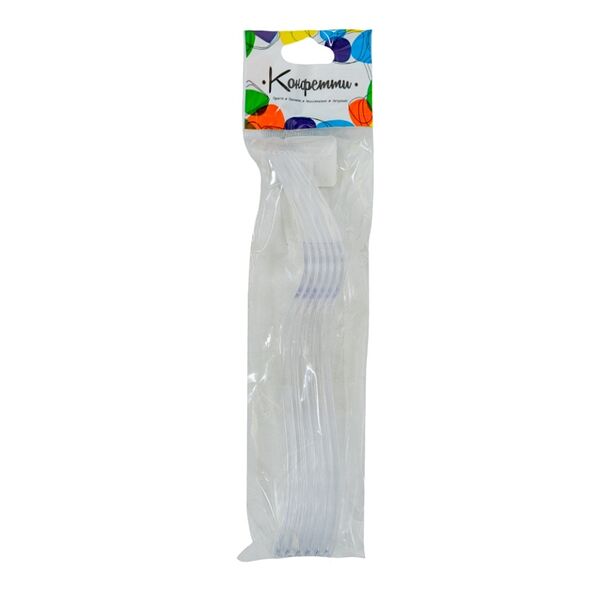 Вилки Кристалл пластиковые прозрачные 6 шт