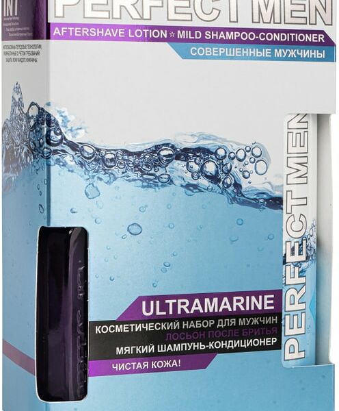 Подарочный набор Perfect Men Ultramarine Шампунь-кондиционер для волос 250мл + Лосьон после бритья 100мл