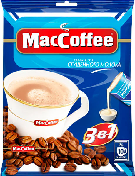 Напиток кофейный MacCoffee растворимый 3в1 со сгущённым молоком