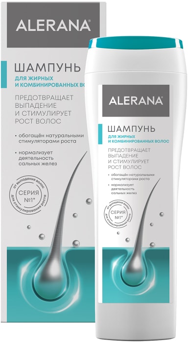 

Шампунь Alerana для жирных и комбинированных волос 250 мл