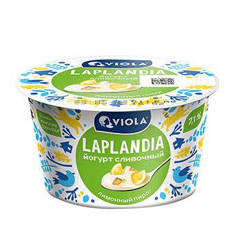Йогурт Viola Laplandia Сливочный Лимонный Пирог с наполнителем 7.1%, 180г