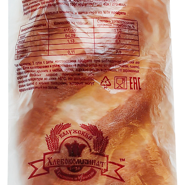Батон нарезной Калужский хлебокомбинат