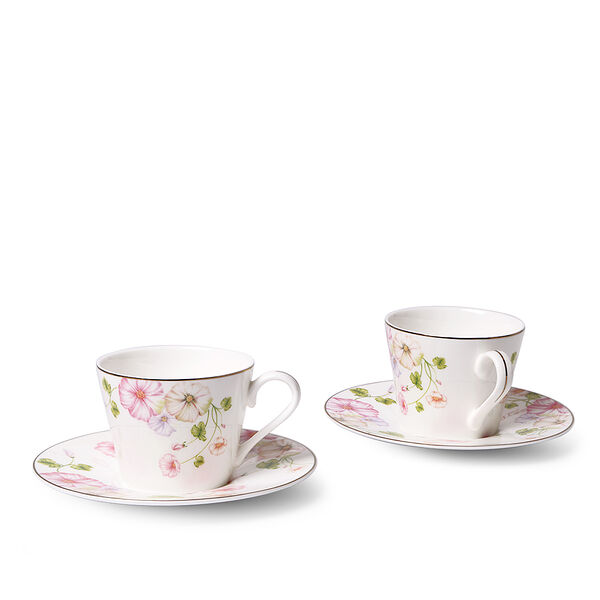 Набор из 2-х чайных пар 250 (костяной фарфор) Leticia