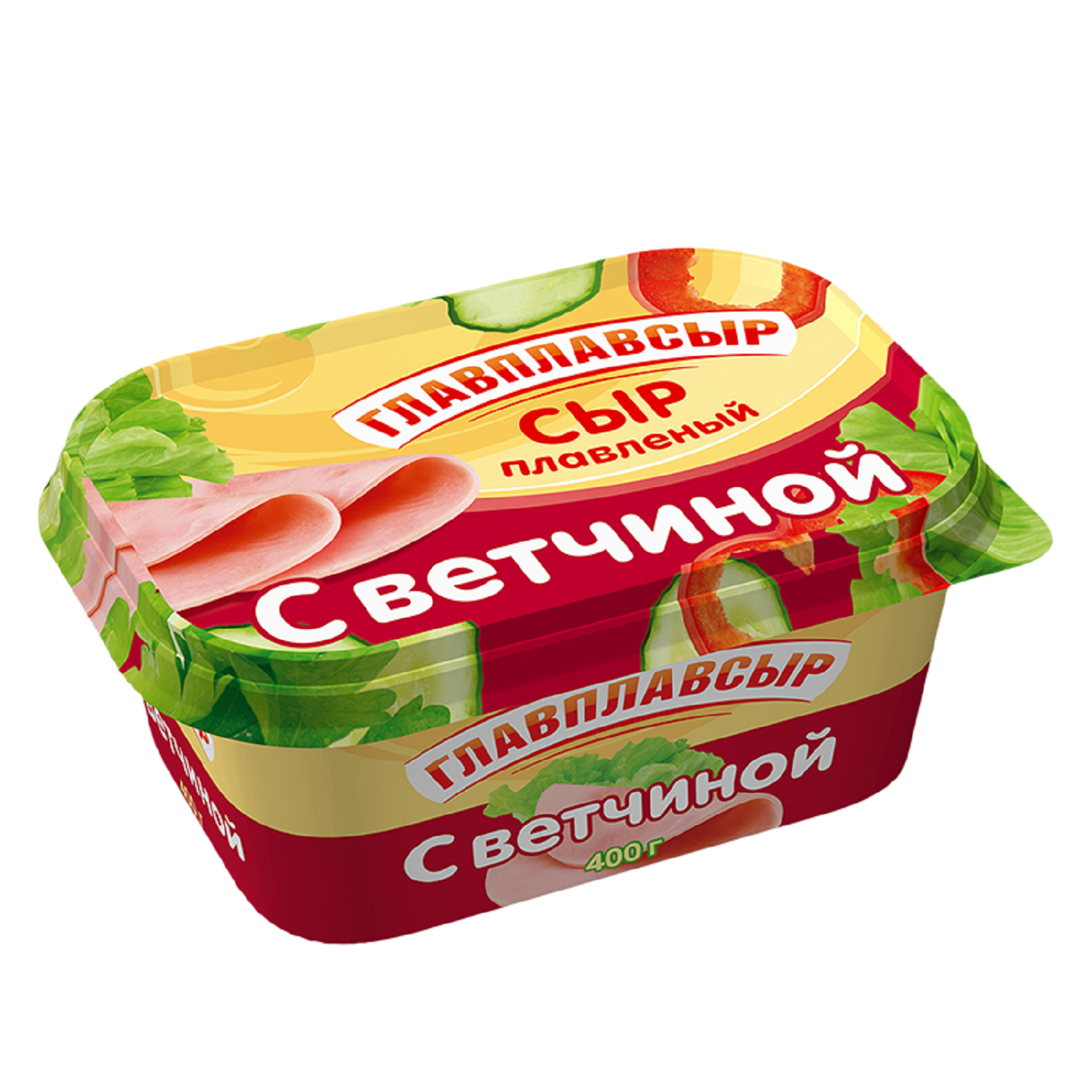 

Сыр плавленый Главплавсыр сливочный с ветчиной 40% 400 г