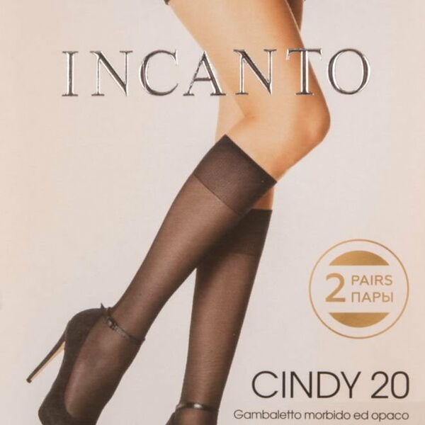 Гольфы женские Incanto Cindy цвет: nero/черный, 20 den, 2 пары ТМ Incanto