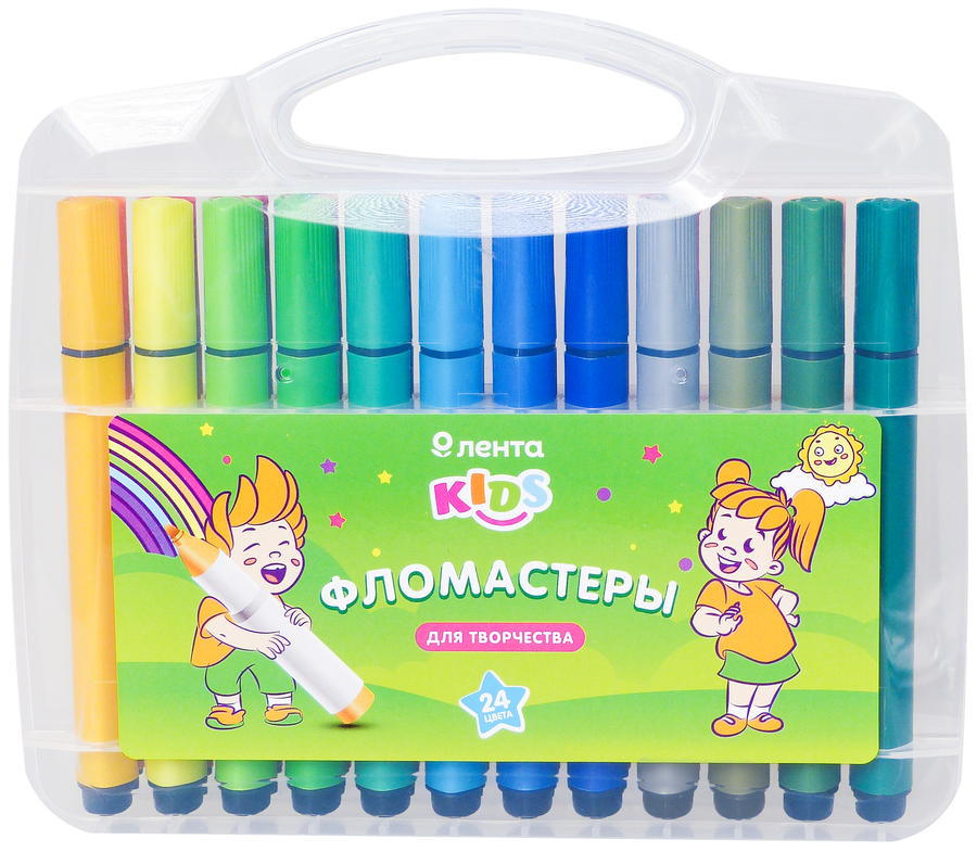 

Набор фломастеров ЛЕНТА KIDS 24 цветов, 24шт