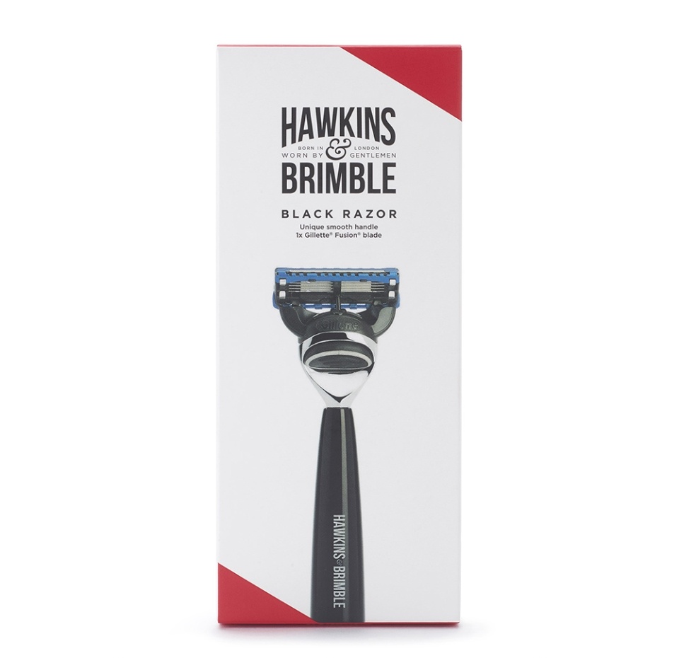 

Бритвенный станок Hawkins & Brimble с лезвием Gillette ProGlide Fusion черная ручка, Германия