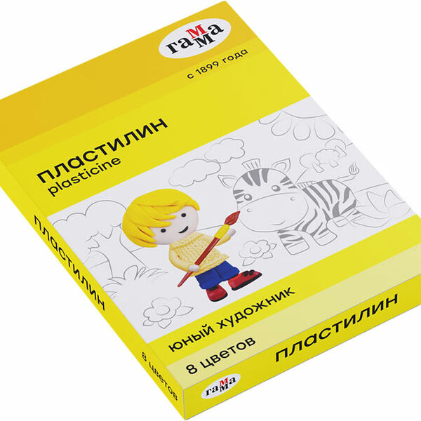 Пластилин Рельеф-центр Гамма со стеком 8 цветов 112г