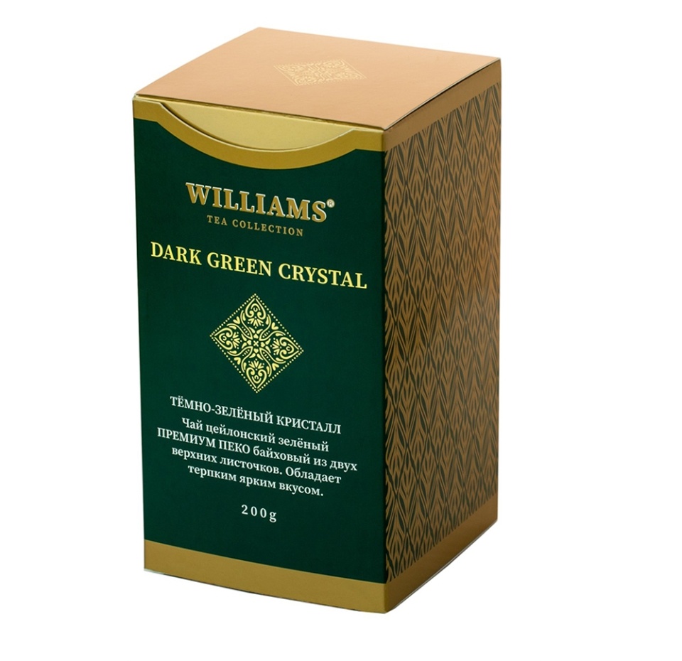 

Чай зеленый WILLIAMS Dark green crystal Премиум Пеко цейлонский, листовой 200 г