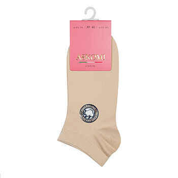 Носки женские ASKOMI Casual АG-2410 р.23 (36-38), цвет бежевый, Россия