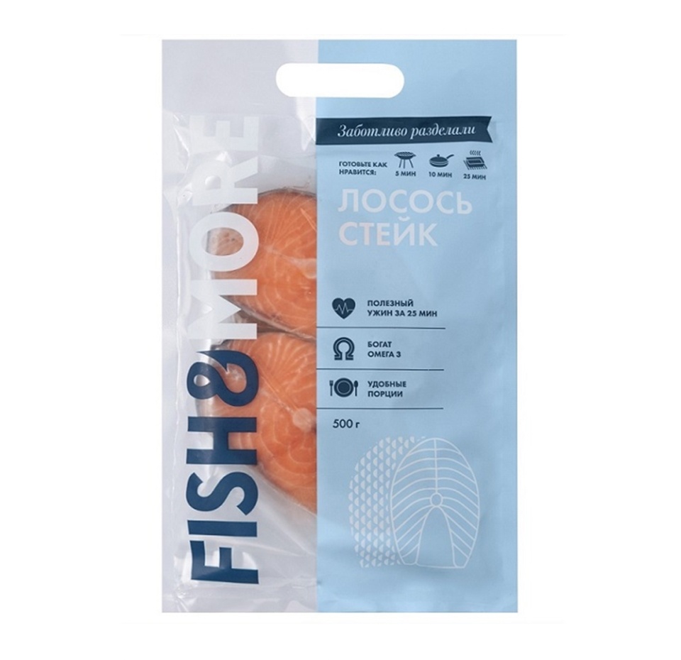 

Лосось Fish&More стейк на коже 500 г