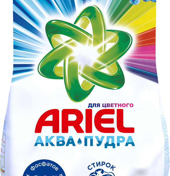 Стиральный порошок Ariel Аква-пудра с ароматом от Lenor для цветного 2.5 кг