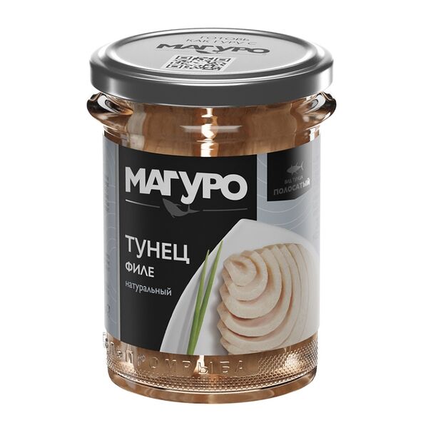 Тунец Магуро полосатый натуральный филе 200 г