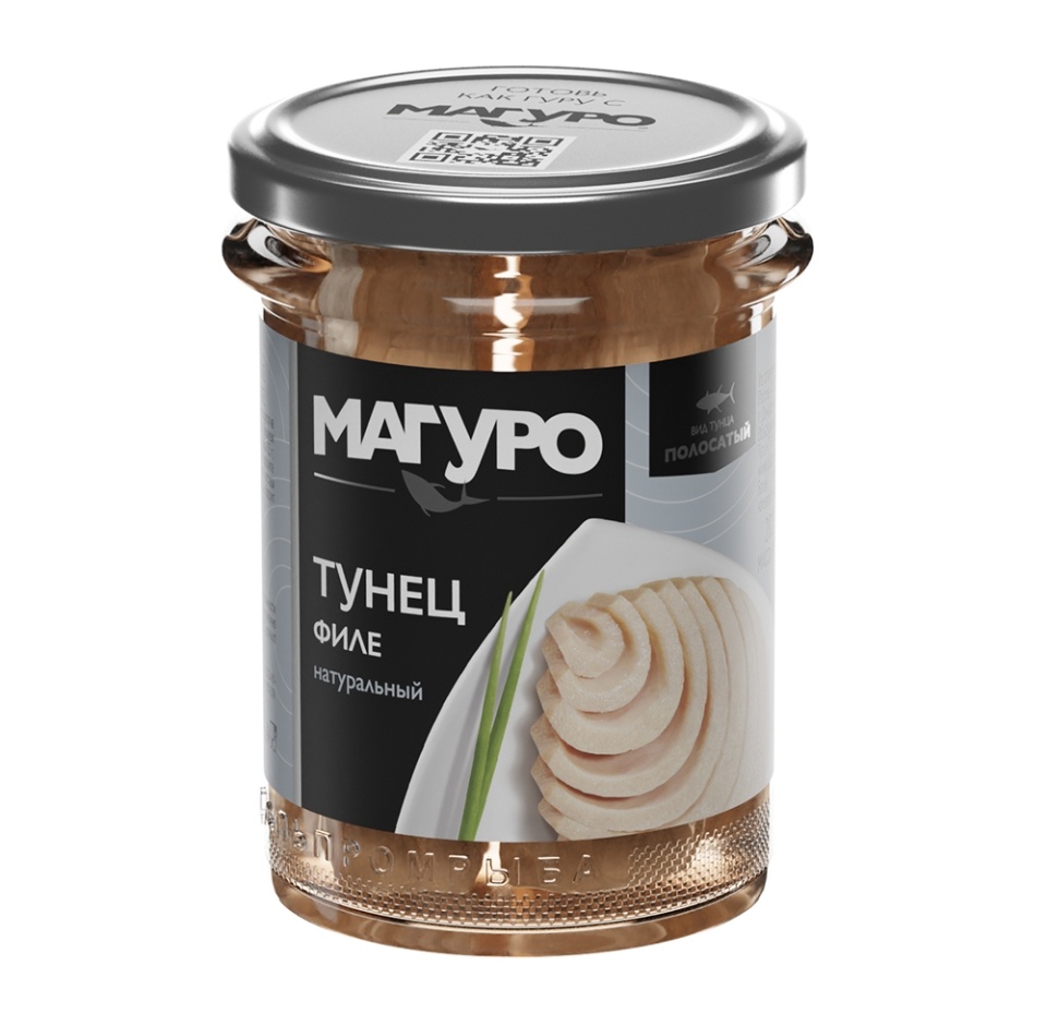 

Тунец Магуро полосатый натуральный филе 200г