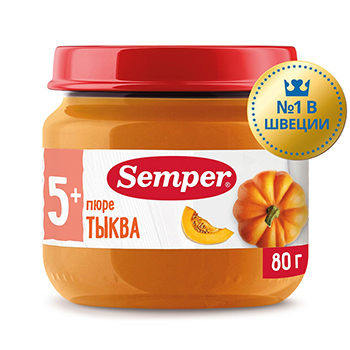 

Пюре Semper Тыква с 5 месяцев 80 г