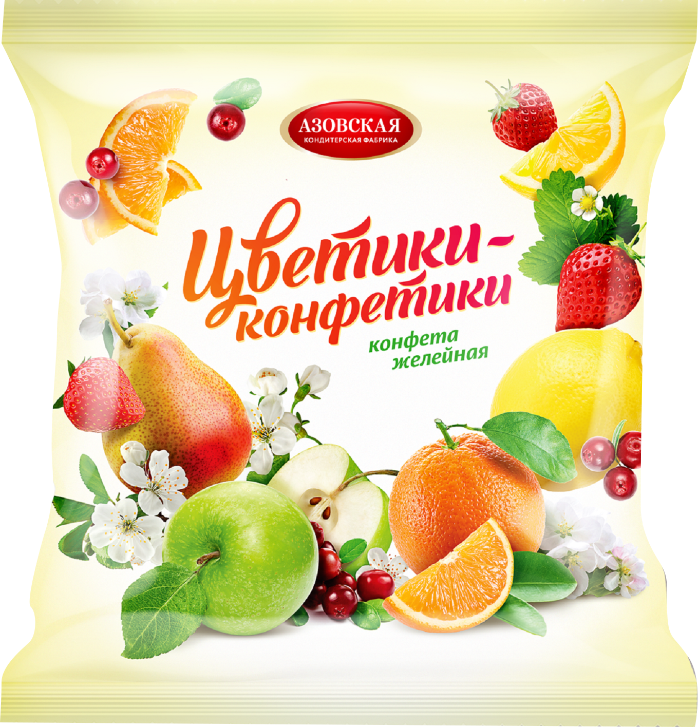 

Азовская кф Конфеты желейные Цветики-конфетики