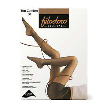 Колготки Top Comfort 30 den, цвет: телесный, Filodoro Classic, 1 шт., размер 4, Республика Сербия