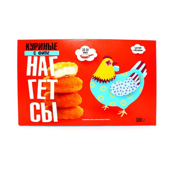 Наггетсы куриные  с филе заморож фас 0,3 кг