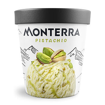 Пломбир Monterra Pistachio с фисташками и фисташковым соусом