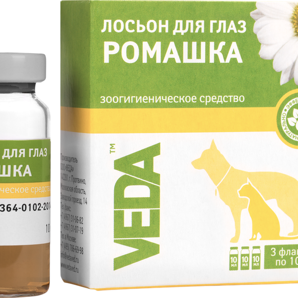 Лосьон для животных Veda ромашка для глаз 3х10 мл
