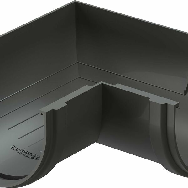 Угол водосточный 90 град DOCKE серый