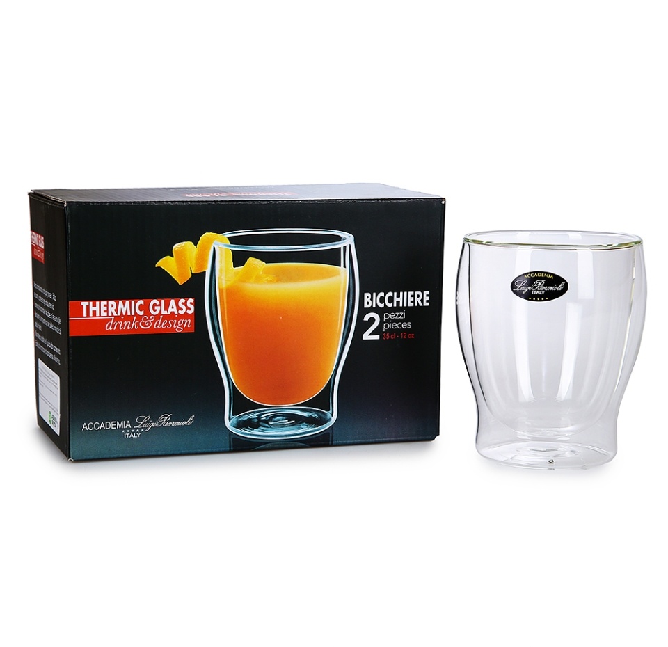 

Набор термоустойчивых стаканов Bormioli Luigi Thermic Glass Bicchiere с двойными стенками 2 шт. х 350 мл