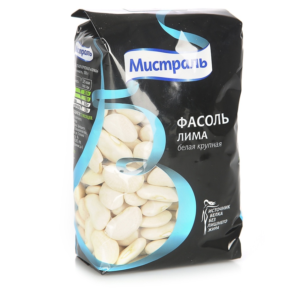 

Фасоль Мистраль Лима белая крупная 450 г