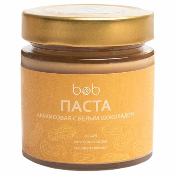 Паста арахисовая Bob с белым шоколадом