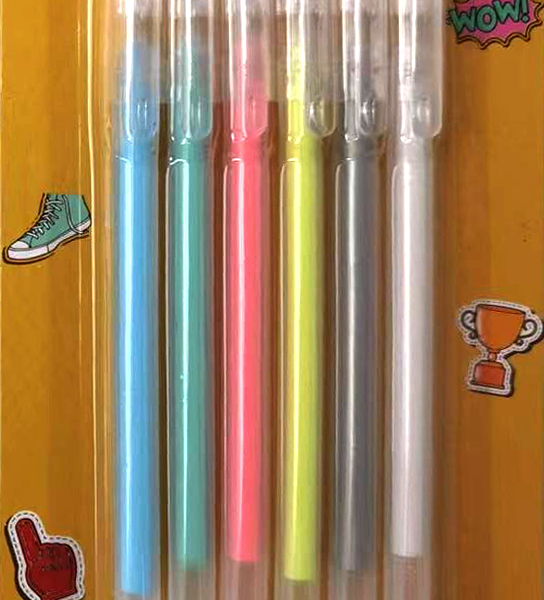 Набор цветных гелевых ручек, 6 шт