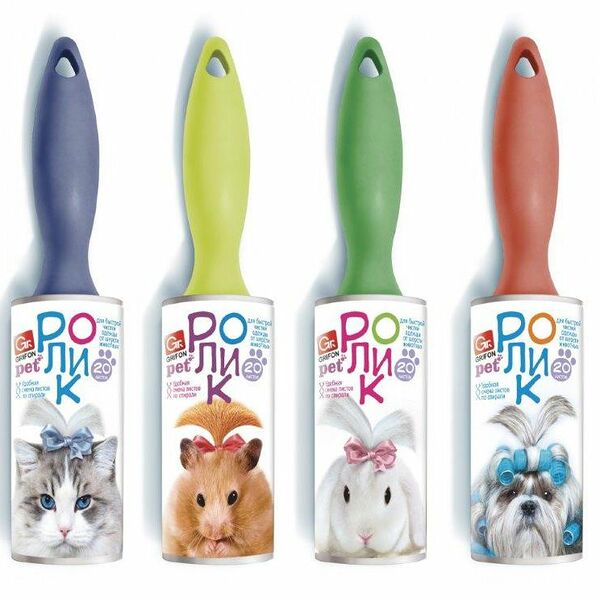 Ролик для чистки одежды GRIFON ZOO 20 листов 1 шт в ассортименте 