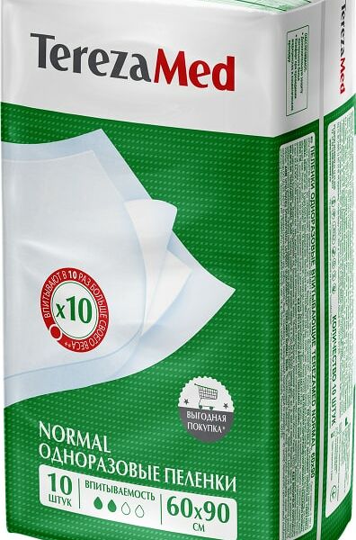 Пеленки одноразовые TerezaMed Normal 60*90см 10шт