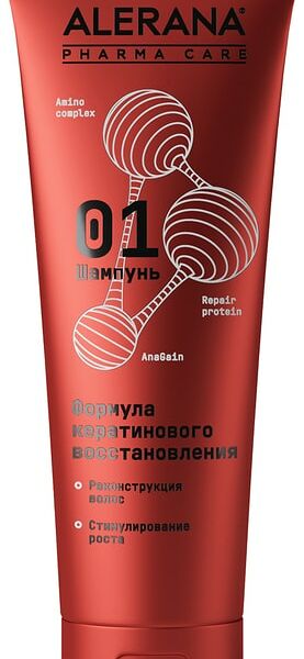 Шампунь для волос Alerana Pharma Care Кератин восстанавливающий 260мл
