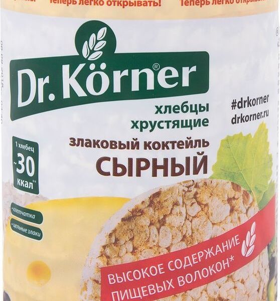 Хлебцы Dr.Korner Злаковый коктейль сырный, 100г