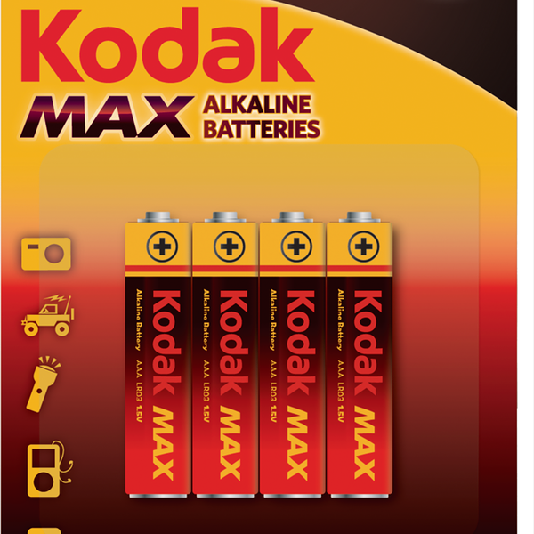 Батарейки KODAK Max Super Alkaline LR03-4BL K3A-4, 4шт