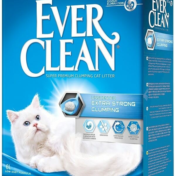 Наполнитель для кошачьего туалета Ever Clean Extra Strong Clumping Unscented без ароматизатора 6л