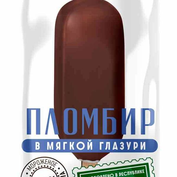 Мороженое пломбир Зелёна Бурёна эскимо Пломбир в мягкой глазури 12%