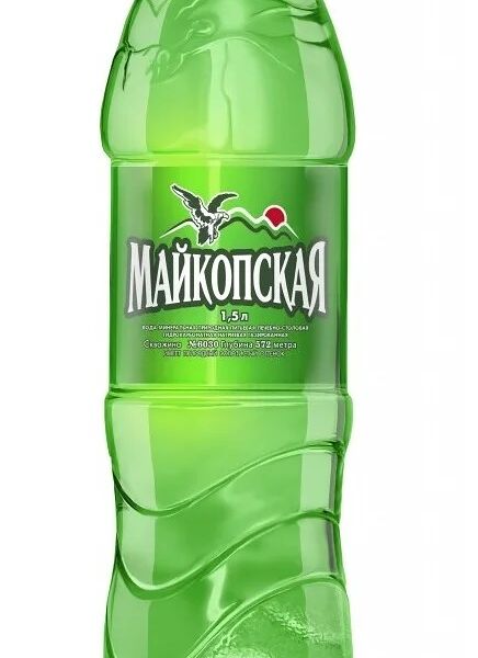 Вода Майкопская минеральная природная лечебно-столовая газированная