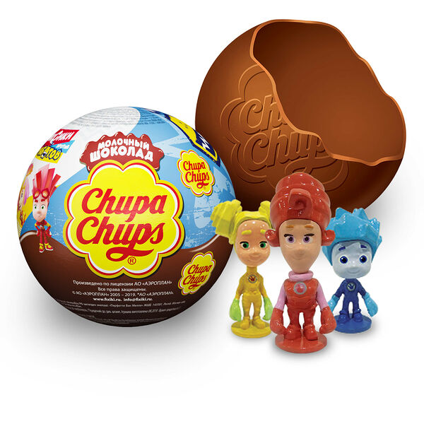 Шоколадный шар Chupa Chups с сюрпризом, в ассортименте