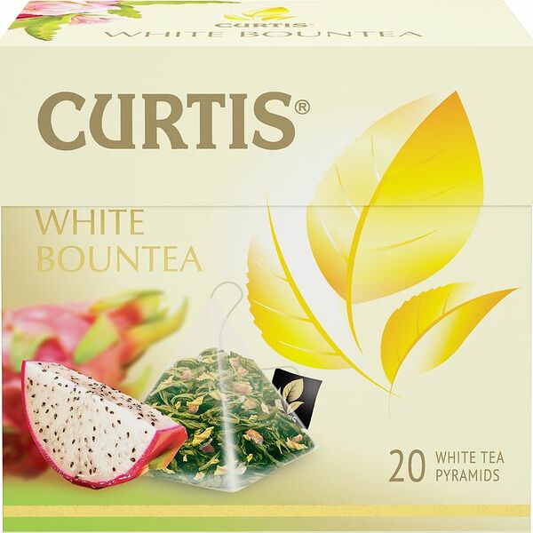 Чай белый листовой white bountea (вайт бунтеа) ТМ Curtis (Кертис), 20х1,7г