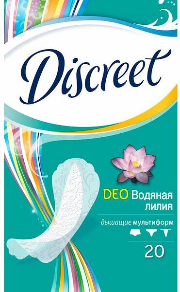 Прокладки ежедневные Discreet Deo water lily multiform, 20шт