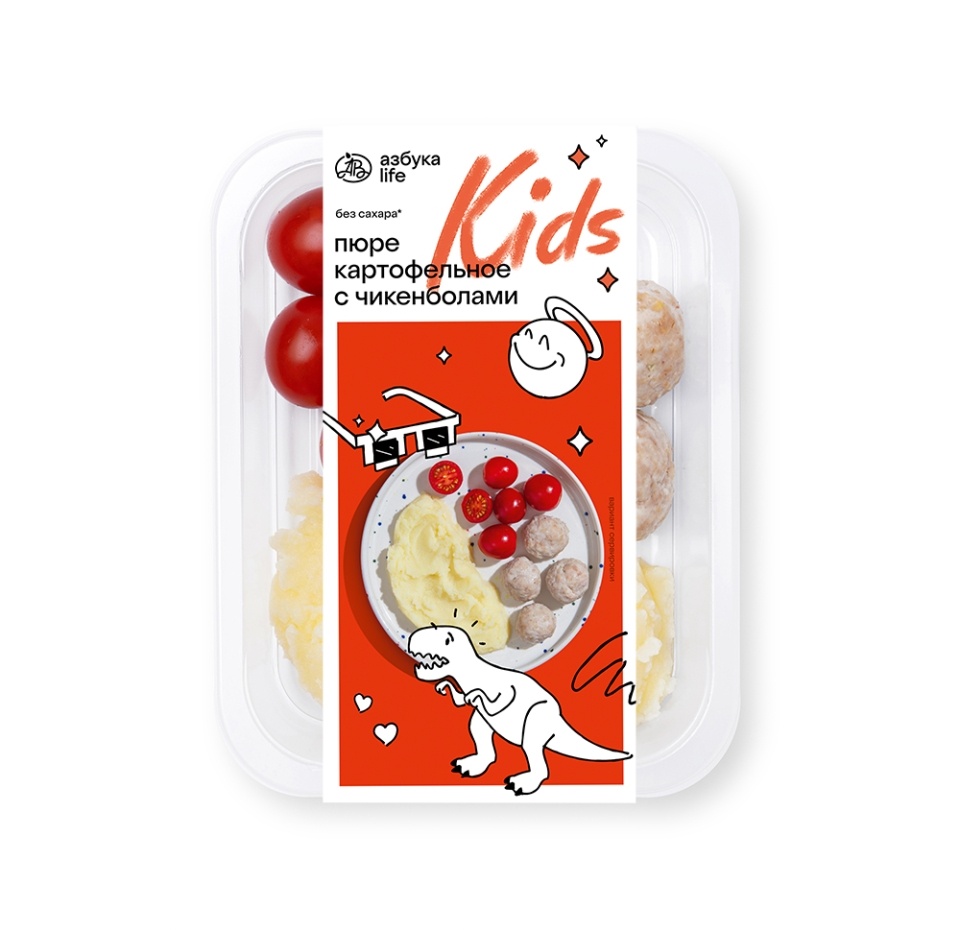 

Пюре картофельное с чикенболами Азбука Life Kids 265 г