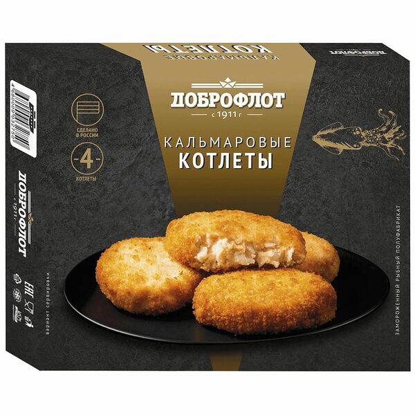 Котлеты кальмаровые Доброфлот