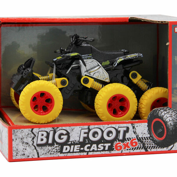 Квадроцикл Funky toys die-cast инерционный механизм рессоры желтый FT61065